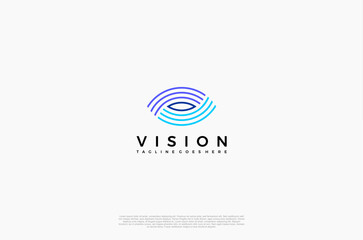 Eye Logo media icon, Vision, eyecare, logotype concept idea. Vector Design template element
