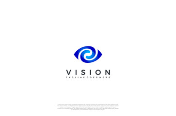 Eye Logo media icon, Vision, eyecare, logotype concept idea. Vector Design template element