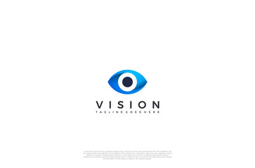 Eye Logo media icon, Vision, eyecare, logotype concept idea. Vector Design template element