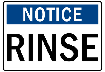 Fototapeta premium Food safety sign and labels rinse