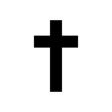Cross icon. Christian symbol. Vector illustration. EPS 10.
