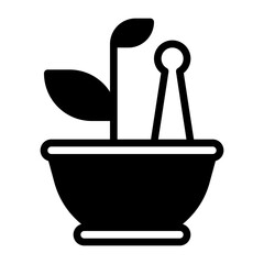 Herbal icon, glyph icon style
