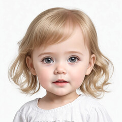 fine detail hyper realistic kids photo generated by AI.    The photo captured the innocence and cuteness of the kid.
