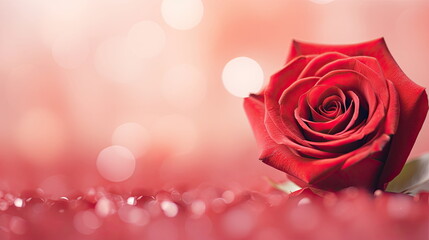 Rose of red color, Copy space for your text