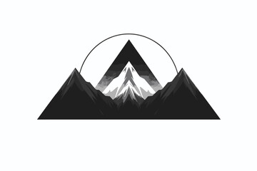 A simple vector drawing of a mountain symbol on a white background