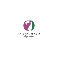 beauty logo template vector, white background