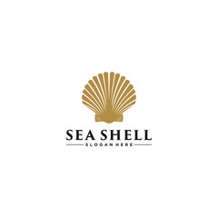 sea shell logo template , white background