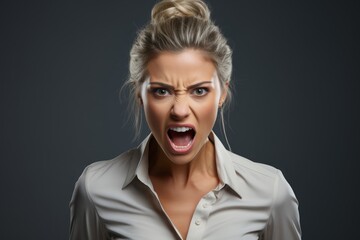 怒る女性,Generative AI AI画像