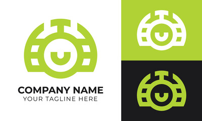 Corporate abstract modern minimal business logo design template