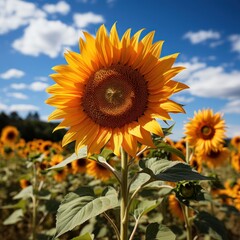 Fototapeta premium sunflowers in the field