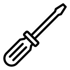 Screwdriver tool outline icon
