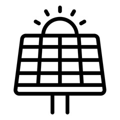 Solar Panel outline icon