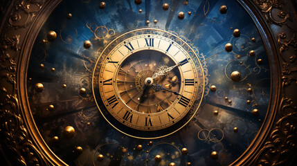Fototapeta premium Time Echoes: Mesmerizing Patterns of Cyclical Time