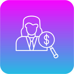 Female Auditor Icon