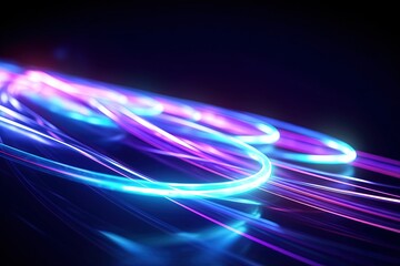 abstract futuristic background with pink blue glowing neon moving high speed wave lines and bokeh lights. Data transfer concept Fantastic wallpaper