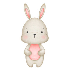 cartoon cute little rabbit element picture