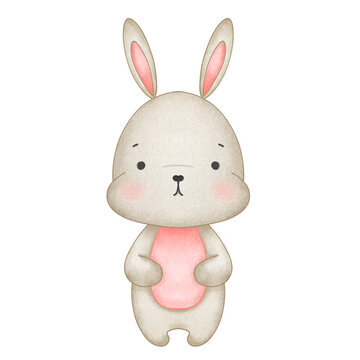 cartoon cute little rabbit element picture