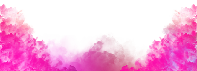 Pink color smoke transparent background