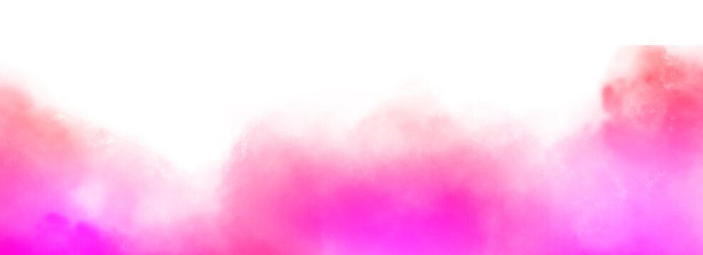 Pink color smoke transparent background