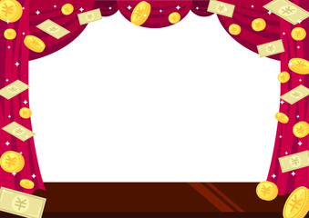 お金の舞台風背景※※Affinity Designer作成svgファイル