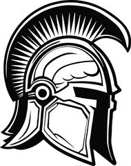 Classical War Helmet Vector Logo Art