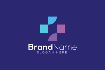 Minimal and Professional Plus sign logo design vector template