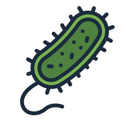 Prokaryote Bacteria filled line icon