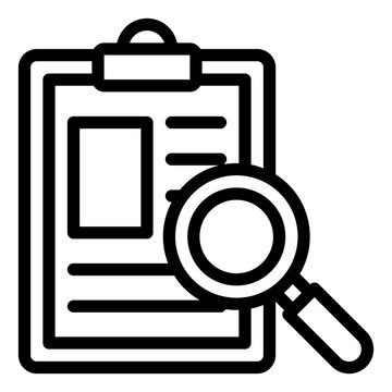 recommend clip art: Investigation report outline icon
