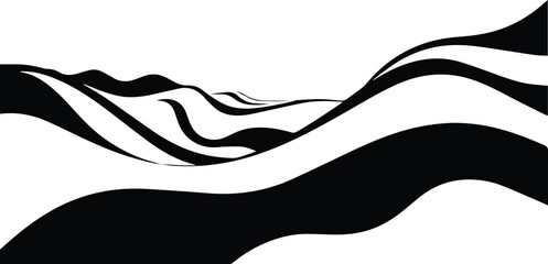 Waves Vector Logo Art - obrazy, fototapety, plakaty