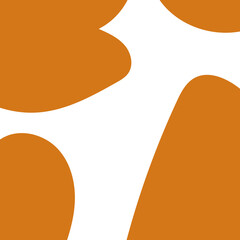 Orange Abstract Shapes Decor