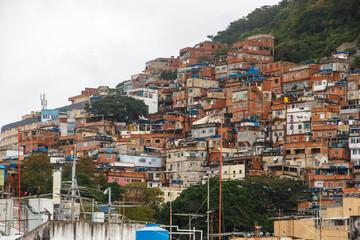 cantagalo hill favela in rio de janeiro.