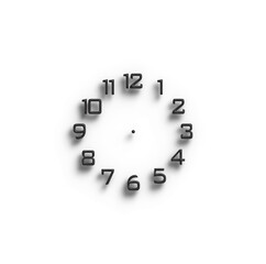 numbers on the clock