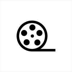 Film reel vector icon flat illustration on white background..eps