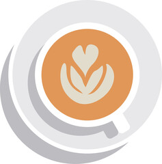 Coffee cup logo - vector illustration, emblem design on white background