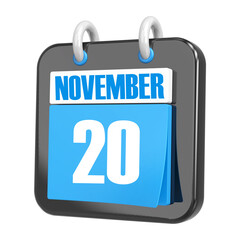 3d Rendering Of UI Icon november Day 20