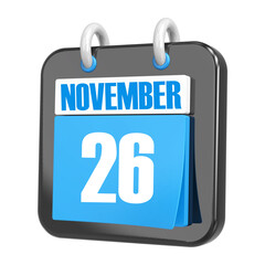 3d Rendering Of UI Icon november Day 26