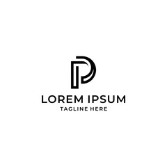 p pp initial logo design vector template