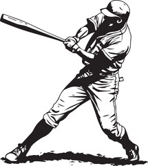 Baseball Batter Hat Bat Vintage Sport