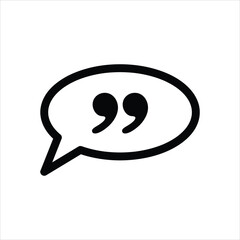 Quote icon vector flat illustration on white background..eps