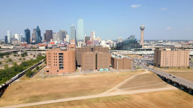 Aerial prison video Dallas Texas USA