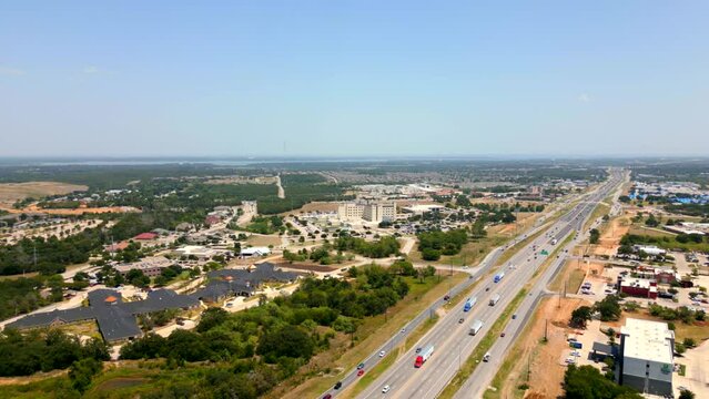 Aerial video Medical City Denton Texas USA