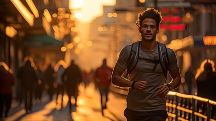 runner Joyful happiness autumn	