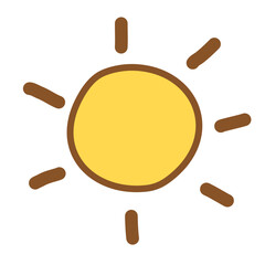 Sun Cute Doodle Illustration
