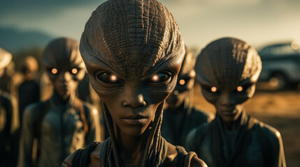 Alien Grey UFO Spaceship Hybrid Science Fiction Spaceship Extraterrestrial