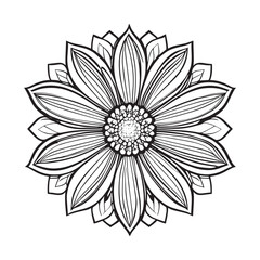 white flower on black background