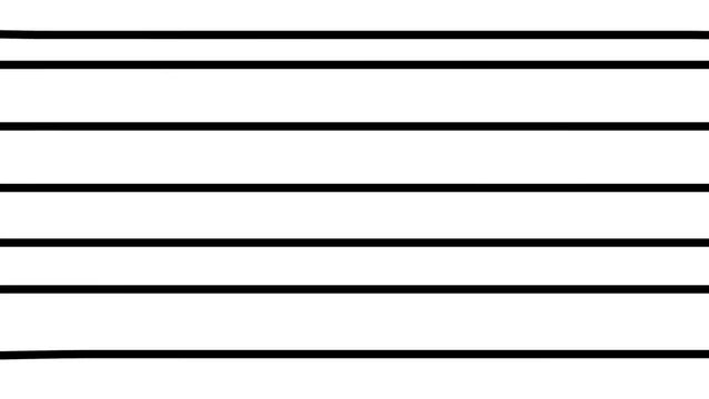 Wavy lines quickly change with straight lines, simulating the activity and passivity of radio waves or some signals from physics.