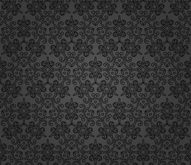 Orient vector classic pattern. Seamless abstract background with vintage elements. Orient dark pattern. Ornament for wallpapers and packaging