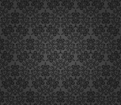Orient vector classic pattern. Seamless abstract background with vintage elements. Orient dark pattern. Ornament for wallpapers and packaging