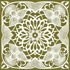 pattern with flowers and leaves