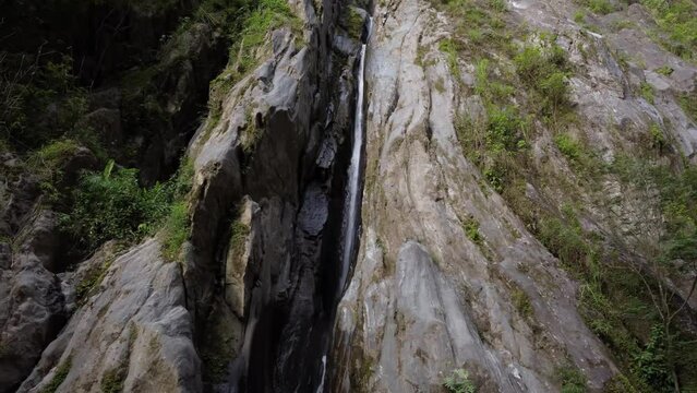 aerial shot of part of the waterfall called "Chorrer&oacute;n de Galip&aacute;n", located in El Avila, Venezuela